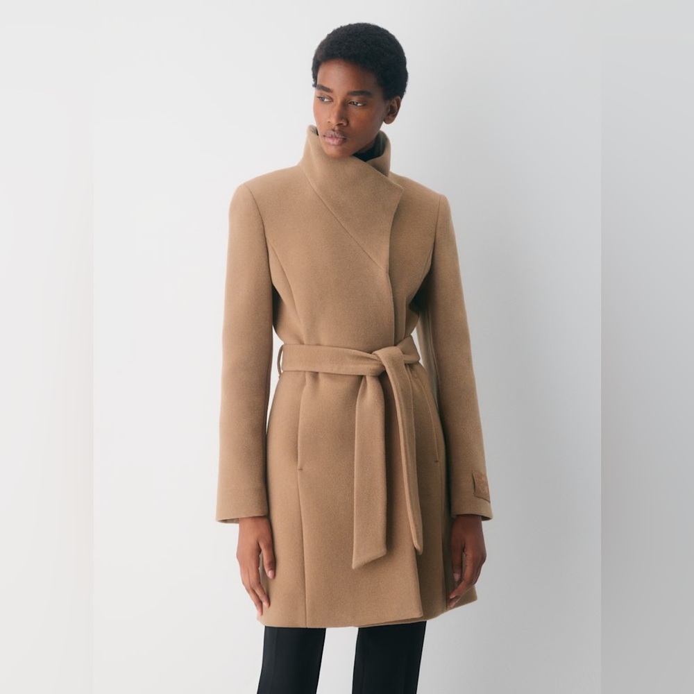 Elegant Tan Belted Coat